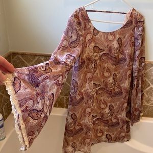 Paisley Design Knee-Length Dress-Never Worn!